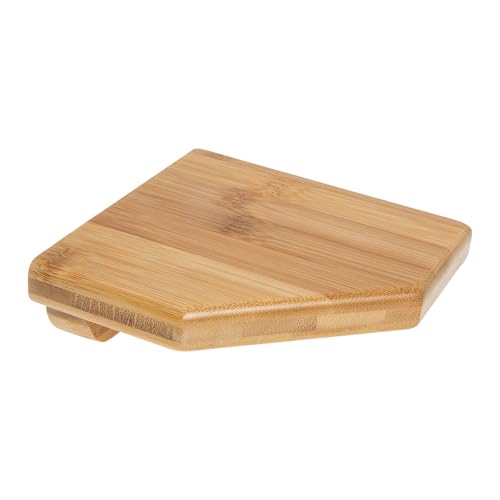 SHINEOFI Estante de Esquina de Bambú 14 Cm sin Taladro, Repisa Flotante para Baño y Cocina, Tablero Decorativo y Práctico para Almacenamiento en Pared