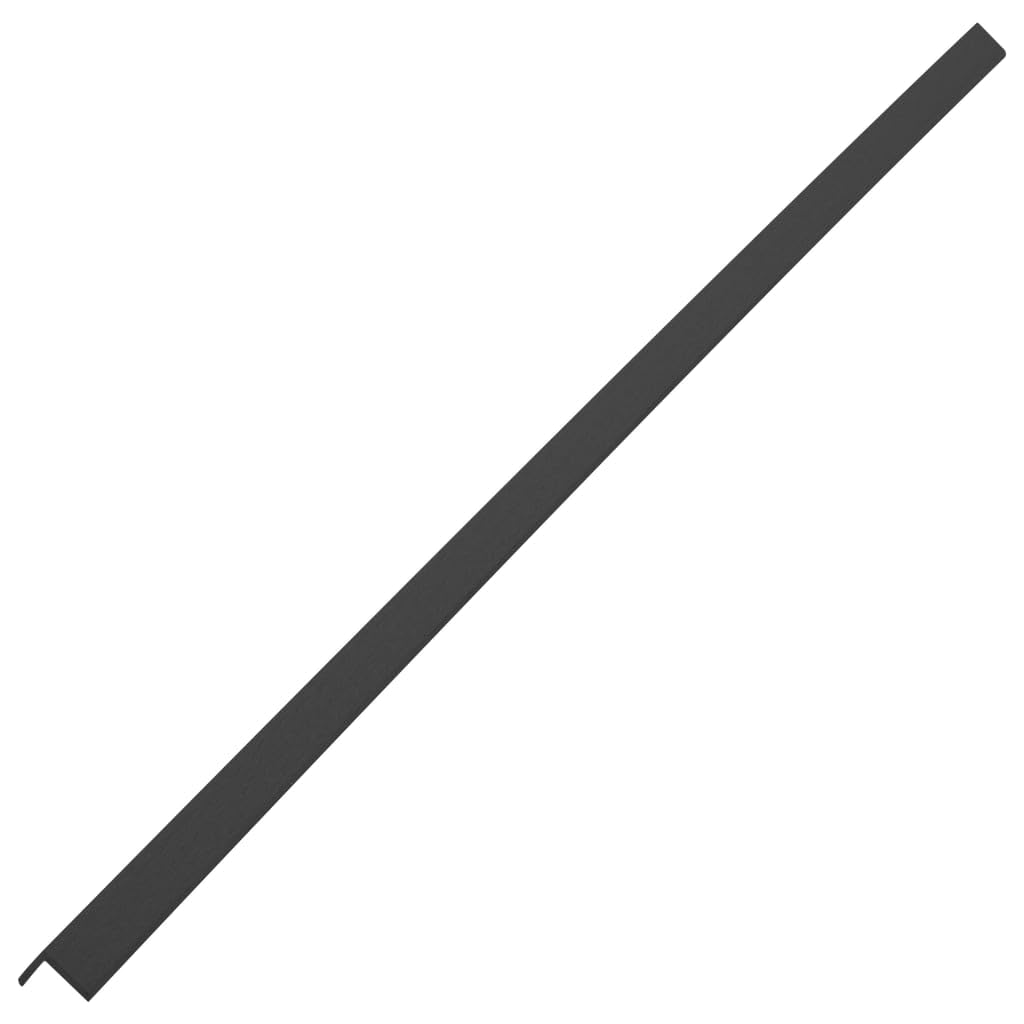 vidaXL Molduras Angulares 5 uds, Perfiles en Forma de Ángulo, Remates de Esquina de Tarima, Bordes Cantoneras para Terraza, WPC Negro 170 cm