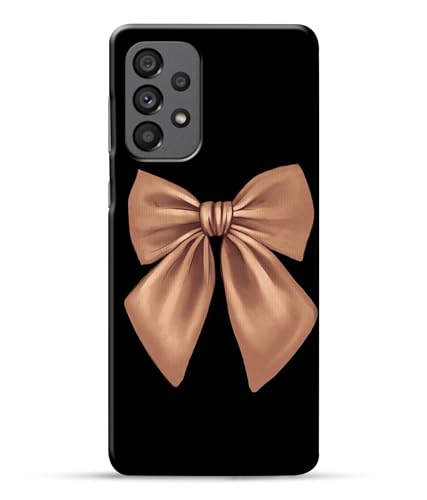 Image of Girly Pink Bow Printed Hard Back Case Cover Compatible for Samsung Galaxy A73 5G / Samsung A73 5G (Multicolor) - D1660