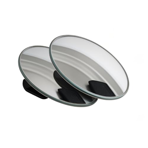 Espelho Retrovisor Auxiliar Convexo Universal para Carro e Moto, Eliminador de Pontos Cegos, 360° Rotação, 5cm, Par
