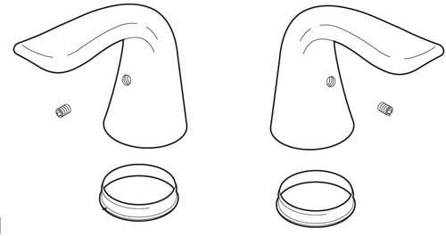Diagram of DELTA H238 Lahara Faucet Handle components