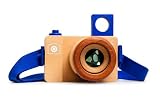 Wooden Camera Toy, Montessori Pretend Play Camera with Kaleidoscope Lens & Push Shutter Button, Screen-Free Educational Toy, Solid Beech Wood Camera Toy for Kids Ages 3+