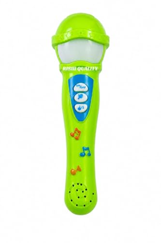 Image of Mic Microphone Musical Toy with Light and Sound for Kids | Classic Look Mic Colourful Lights | Karaoke Wireless Pretend Play Toy | - Color As Per Stock Availability (Pack of 1)