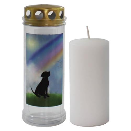 Grabkerze Grablicht mit Motiv 'Hund' Jeka