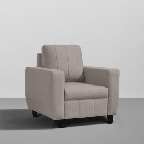 Image of Sleepyhead Bae Designed by Duroflex - 1 Seater Sofa Chair, Premium Fabric |Space-Saving Design |Comfort & Easy Maintenance |3 Years Warranty |Stylish Single Seater for Living Room - Pebble Brown