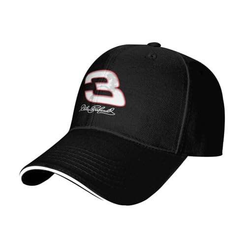 Dale Earnhardt Sr #3 Baseball Hats for Men/Women Hat for Men Adjustable Cap Black