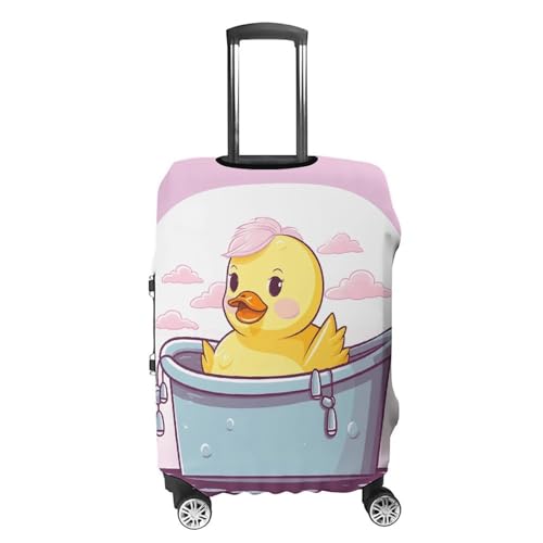 Cartoon Yellow Duck Luggage Cover, Washable Elastic Suitcase Cover Protector Fit 18-32 Inch Luggage4