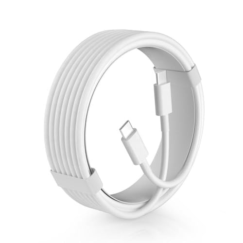 Image of Umake USB Type-C to Type-C Fast Charging Cable 1M, 60W PD & QC 3.0 Fast Charging, 480Mbps High-Speed Data Transfer, Compatible with Vivo Smartphones, Tablets & USB-C Devices, White (BIS Certified)