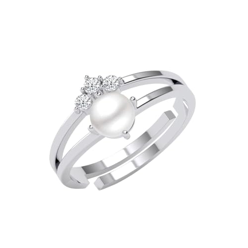Clara Pure 925 Sterling Silver Gilda Real Pearl Size Adjustable F...