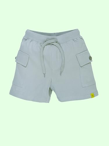Image of KiddoPanti Boys 100% Cotton Knitted Above Knee Length Basic Cargo Shorts