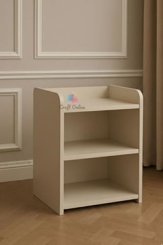 Image of CraftOnline Living Room Nightstand, Decorative End Table for Living Room Bedroom, Bedside Table (Beige)