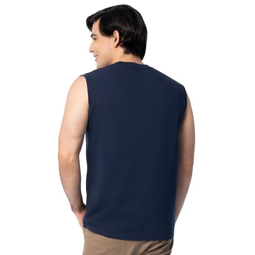 Image of Fruit of the Loom Men's Eversoft Cotton Sleeveless T Shirts, Breathable & Moisture Wicking with Odor Control, Sizes S-4X