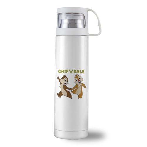 水筒 チップとデール 魔法瓶 保温カップ ステンレスボトル スポーツボトル ウォーターカップ コップ付き 保冷 保温 漏れ防止 携帯便利 ステンレス鋼 かわいい 大人 子供用 500ml 贈り物