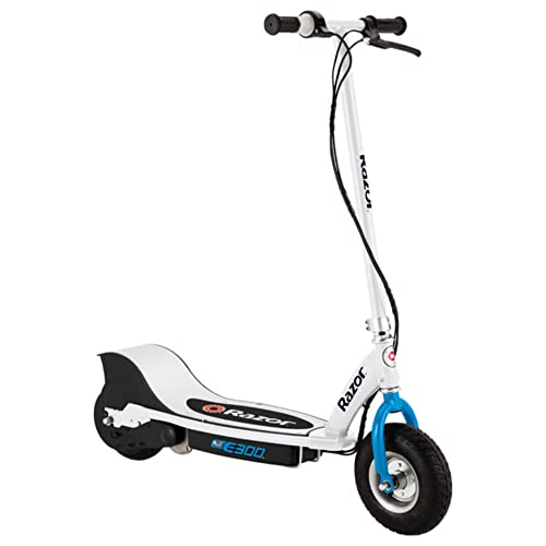 Razor E300 Adult 24V High-Torque Single-Speed Standing Ride-On Motorized Electric Battery Powered Scooter with Chain-Driven Motor, White