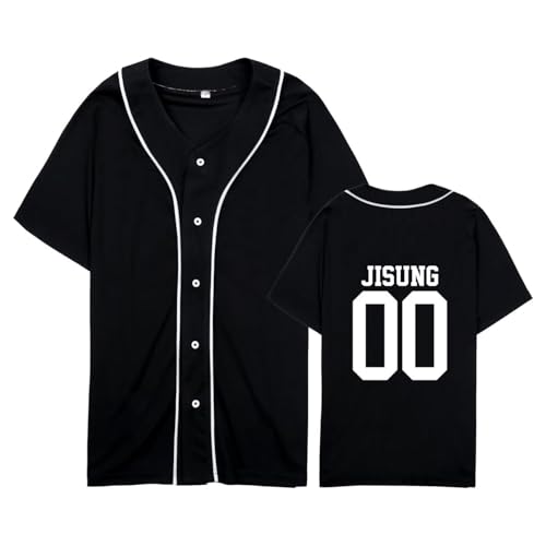 SKZ Shirt Felix Bangchan Hyunjin Lee Know Button Down Short Sleeve Shirts Skz Jersey for Women