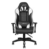 E-WIN ゲーミングチェア D9シリーズ オフィスチェア 座面角度無段階調整 前傾 リクライニング ドリンクホルダー付属 肉厚 専用オットマン取り付け可能 (D9-GY(グレー))