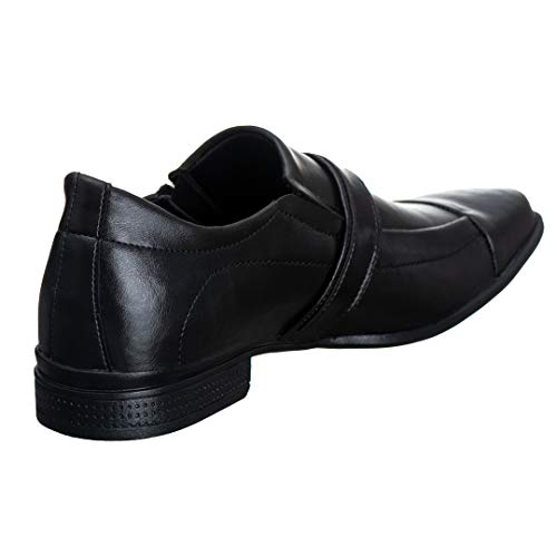 Sapato Social Adulto Masculino Calce Fácil - AS255 Cor: Preto;Tamanho: 40