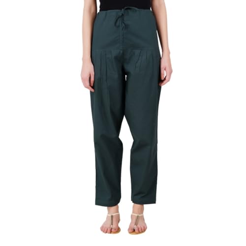 Image of Happy Bunny Salwar Pant - Modern Style Pure Cotton for Women - Ethnic Semi Patiala Trouser - Office,Home - All Day Comfort Wear with Drawstring