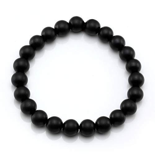 MILAKOO 5Pcs Natural Wood Bracelets with Hematite Stone Cross Religious Tibetan Buddhist Christian Style3