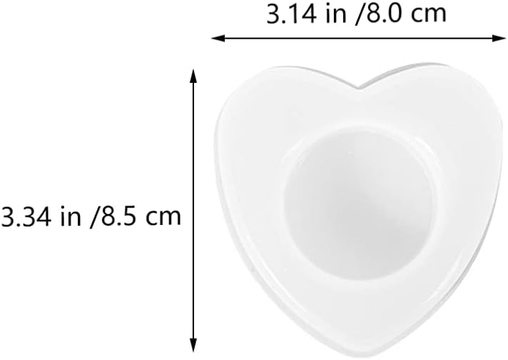 Heart Shape Silicone Candlestick Mold 2pcs for DIY Craft Use image 2