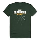 San Francisco Dons College Basketball Tees, Forestwhite, Large