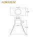 POWERTEC 70151 Dust Hood Rectangular Shape, Funneled 4-Inch Fitting By 10-Inch Wide Attachment for Dust Collection
