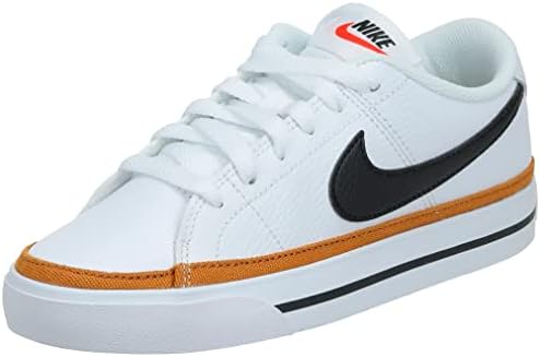 Nike Women's Court Legacy Sneaker, White/Desert Ochre/Team Orange/Black, 6