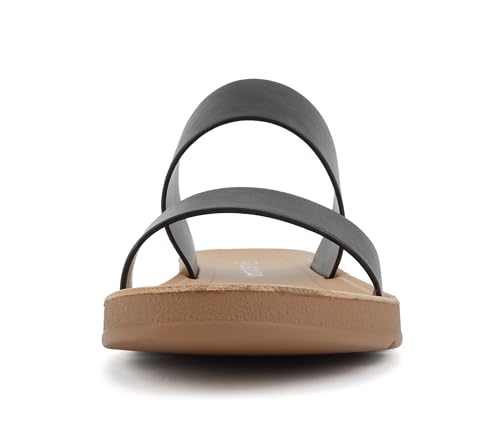 Soda Shoes Women Flip Flops Flat Beach Sandals Slides Double Straps OCCUPY-S3