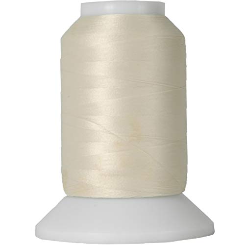 Threadart Stretchy Wooly Serger Thread - 1000m Spools - Nylon Thread for Swimwear, Lingerie, Knits - Ivory - Color 9102