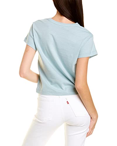 Image of Vince Womens Neppy Stripe Short Sleeve Shrunken Crew