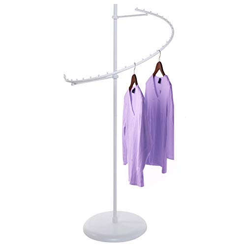 Only Hangers Matte White 29-Ball Spiral Clothing Rack