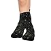 susiyo Dark Celestial Star Print Hiking Socks Boy Girls - Cushioned Crew Socks for Kids Soft, Breathable & Seamless Toe for All-Day Comfort