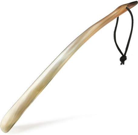 Shoe Horn Made with Real Horn Handmade. Easy Grip Long handle Shoehorn for Men,Women Seniors, Pregnancy, Elderly, back pain, tall people and kids Shoes & Boots.Best Gift Idea Home or Travel Use (22'') 23'' horn