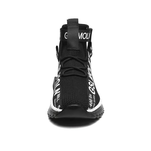 Jakcuz Men's High Top Sneakers Breathable Gym Athletic Running Walking Tennis Boy Comfortable Fashion Platform Shoes4