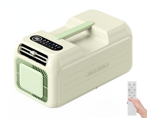 Portable Air Conditioner, 3400 BTU/1000W Compact AC Unit for a 2-person Tent, RV, Camping, Vanlife, Outdoor, Pet Care – Cools up to 65-86 sq ft, Low Power Consumption, Remote Control