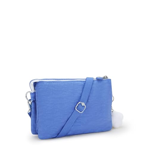Image of Kipling Riri Metallic Crossbody Bag, Cocktail Blue, 9.5''L x 6.25''H x 2.5''D, Kipling Women's Riri Crossbody Bag