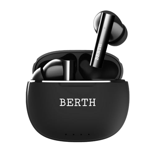 Image of BERTH X50 Wireless Earbuds 45H Playtime, Dual Pairing, 13mm Speakers, ENC, IPX5, 45ms Low Latency True Wireless Bluetooth, Fast Charging
