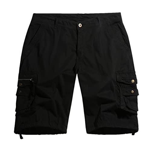 Short cargo pour homme noir taille 34 idéal randonnée et loisirs