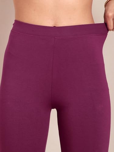 TWIN BIRDS Tailored Cut & Classic Fit Stretchable Viscose Elasthane Fabric Ankle Length Leggings for Women