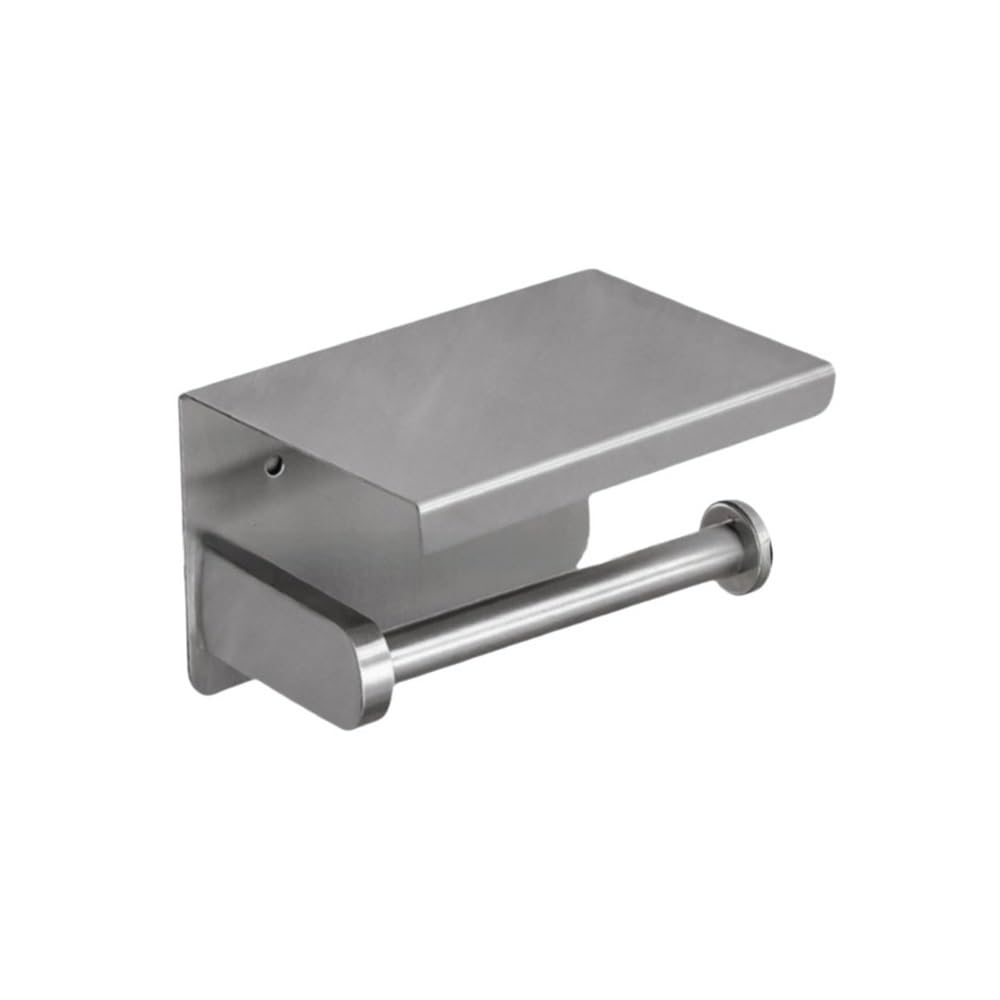 CMBSSTFC Portarrollos de Papel higiénico montado en la Pared de Acero Inoxidable con Estante de Almacenamiento de Papel a Prueba de Herrumbre con Tornillo portarrollos (Estilo 6)