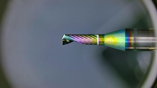 Image of Tools Solid Carbide CNC Spiral Single Flute End Mill - for Acrylic Plate Aluminum, Wood, Plastic, Brass, Copper Cutting - 1 /16 Diameter 1 /8 inch Shank 1.5 inch Length,1 Flute (1 /16-1.5 inch 5PCS)