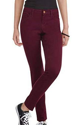 No boundaries juniors classic skinny blue jean pants (9, burgundy…