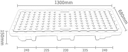 Industrial Spill Containment Pallets – Polyethylene Spill Containment Platforms with Grating for Warehouses, Factories and Garages – Modular Stackability for Paint Drums -130x68x15CM