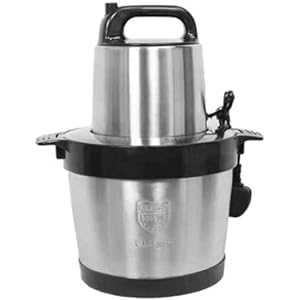 Electric Food Processor 6 Liter Food Grade Steel Meat Grinder – Mini Multi-Function Chopper, Countertop Vegetable Fruit Nut Spice Blender Suitable for Meat Onion Vegetable Nuts