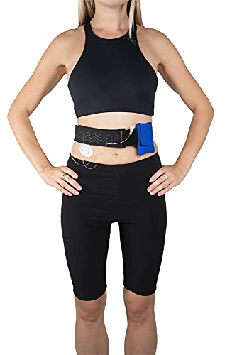 Pumpcases™ Blue Insulin Pump Holder – Diabetic Insulin Pump Stretch Belt – Waist Belt Insulin Pump Case – Pumpcases™ are Compatible with 780G – Assembled in The USA (Large)