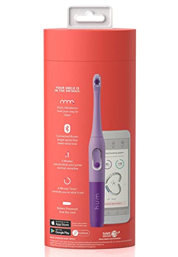 Colgate Hum Smart Battery Toothbrush Kit, Sonic Toothbrush With Travel Case, Purple #TOP4