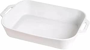 Staub Rectangular Dish, White, 13 x 9 - White
