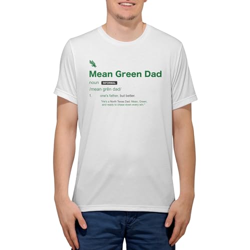 FOCO North Texas Mean Green NCAA Mens Dad Definition T-Shirt - White - M