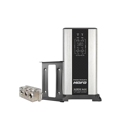 Power Acoustik MOFO4-3KD | 4 Channel Class D Car Amplifier, 3,000 Watts Max Power, 500 Watts RMS Bridged 4 Ohms