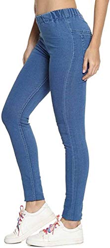 ADBUCKS Womens Slim Fit Denim Lycra Stretchable Jeggings Mid Rise, Ankle Length with Elasticated Waistband (Multi Color & Plus Size Also Available) (Size 30-46 Inch) - Image 3